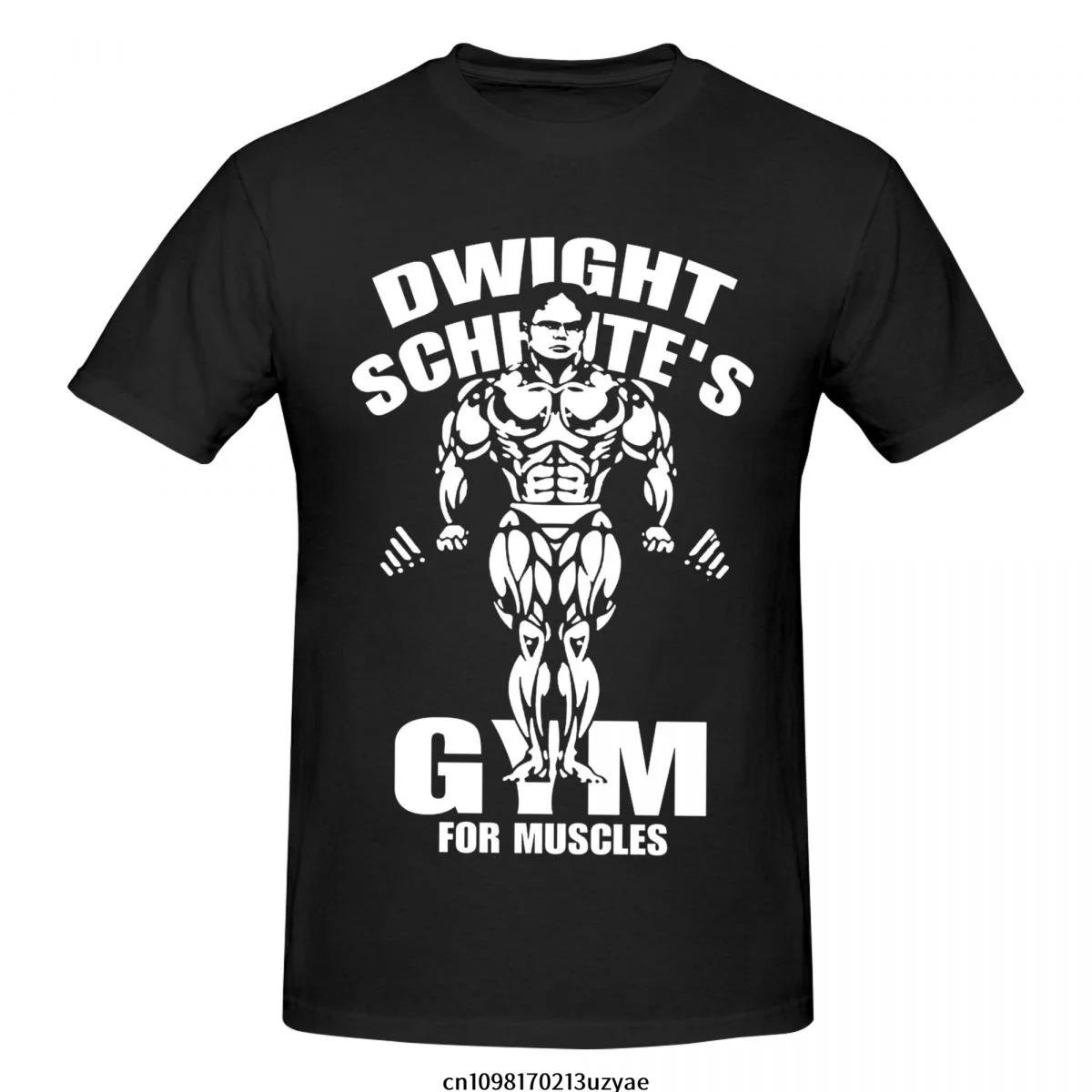 

Dwight Schrute's Gym For Muscles T Shirt Men Fashion T-shirt Cotton Tshirt Tops Tees Short Sleeve