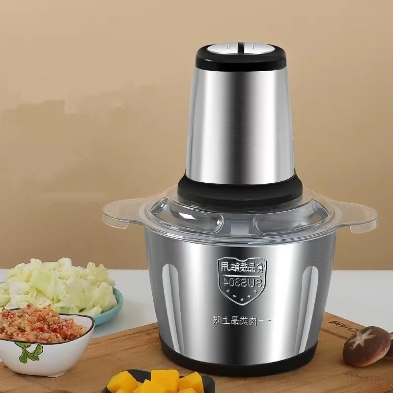 

Электрическая мясорубка 3л, многофункциональная мясорубка из нержавеющей стали с мощной мощностью 300 Вт, бытовой блендер, кухонный комбайн