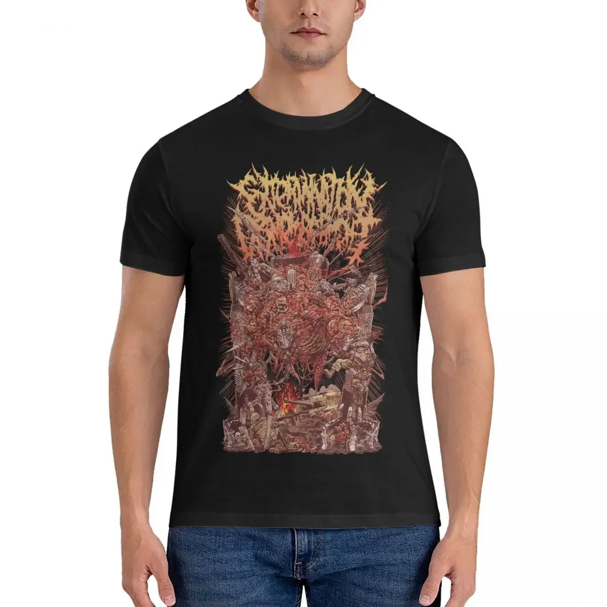 Brutal Deathcore Short Sleeve Tees Gift Idea ClothingAmazing Extermination Dismemberment War T-Shirt Men O Neck Cotton T Shirts