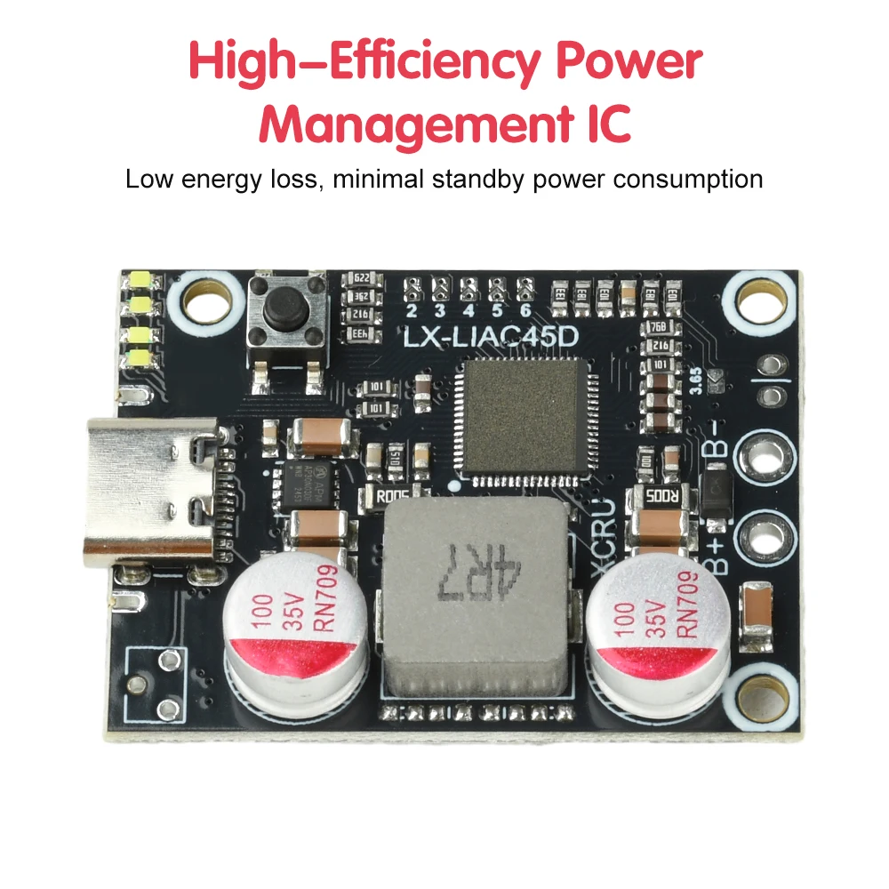 2-6S 45W Fast Charging Mobile Power Module Supports PD QC Fast Charging Protocols DIY Circuit Board Type-C USB