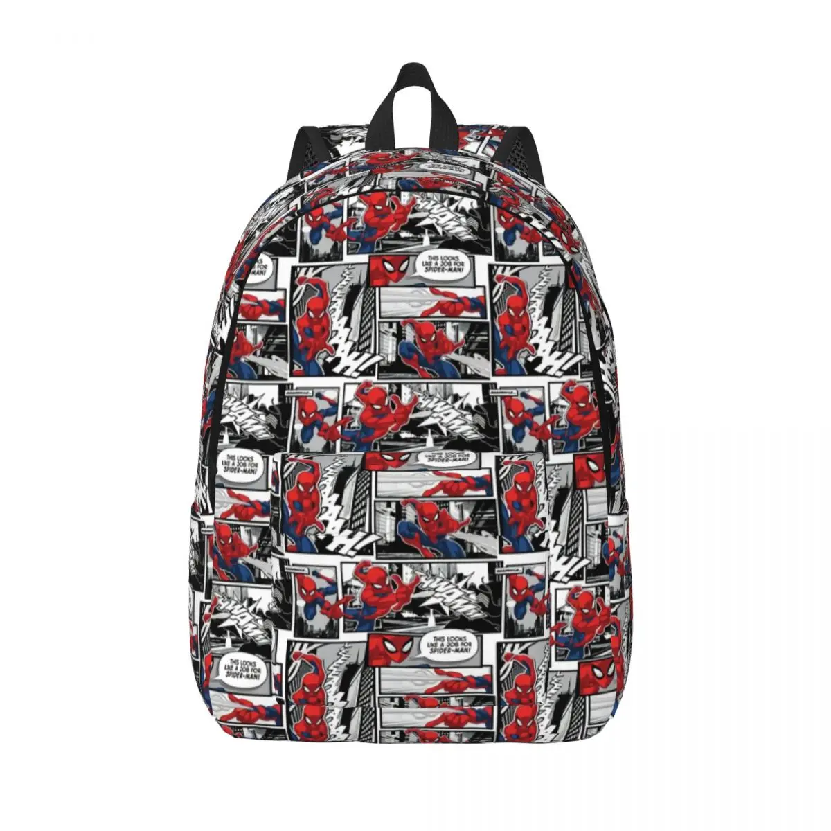 Custom Spider Man Collage Canvas Backpack for Girls Boys College School Travel Bags Women Men Bookbag Fits 15 Inch Laptop