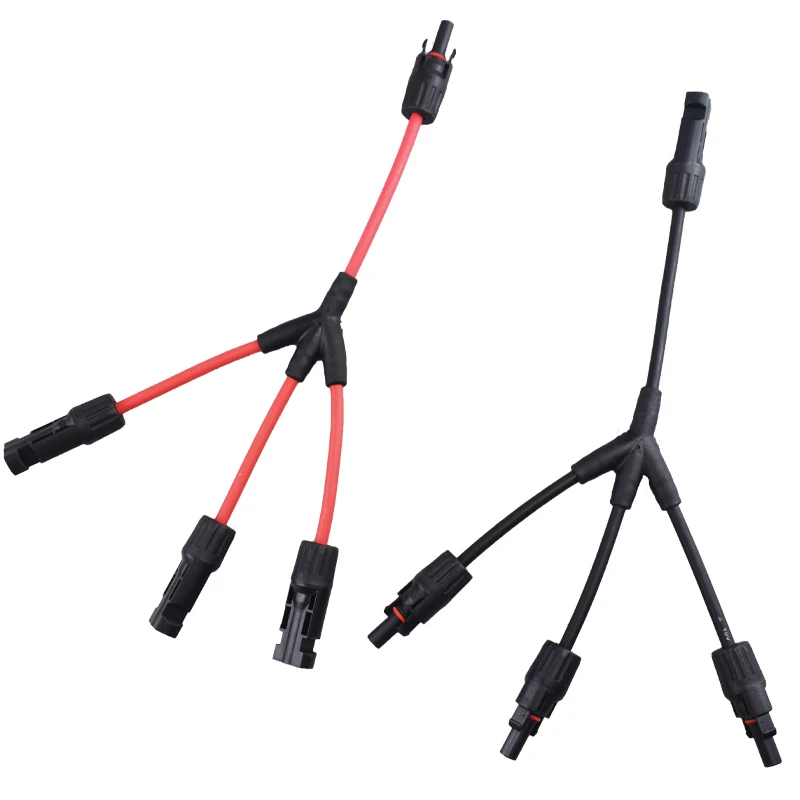 2Y-Verteiler-Parallelverbindung 30A 1000V Elektrischer Solar-Stecker Photovoltaik 2 Stück Solarpanel-Kabelverbinder