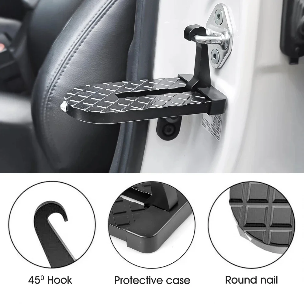 

Car Universal Door Locks On The Roof Climber Pedal Luggage Rack Auxiliary Stirrup Ladder Off-Road Vehicle Multifunctional Hooks