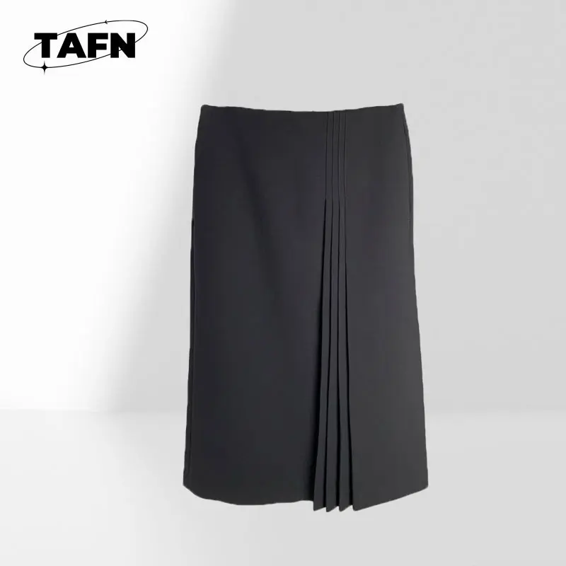 Fabric Skirt for Women Casual High Waist A-Line Skirt Lightweight A-Line Skirt for Women Solid Color High Waist Midi AK1145
