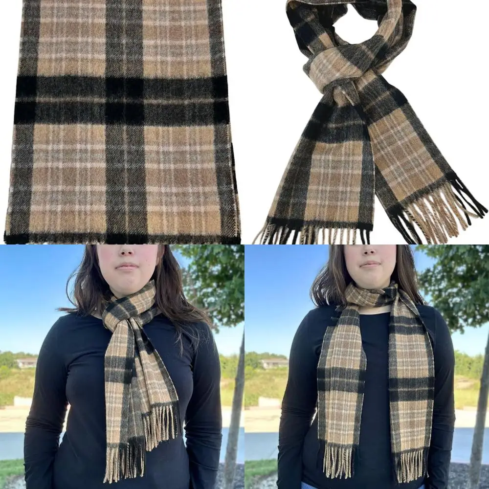 

Scottish 100% Cashmere Plaid Scarf - Unisex Tartan Cashmere Made in Scotland