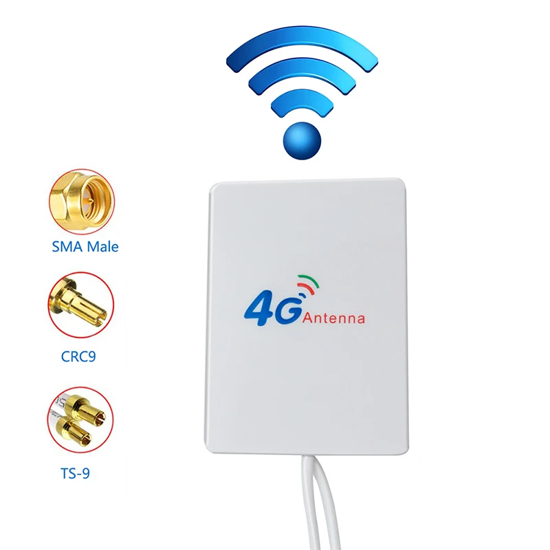 Enrutador 4G LTE antena externa LTE 3G 4G TS9 CRC9 conector SMA para Huawei 3G 4G LTE enrutador módem Cable de 2M