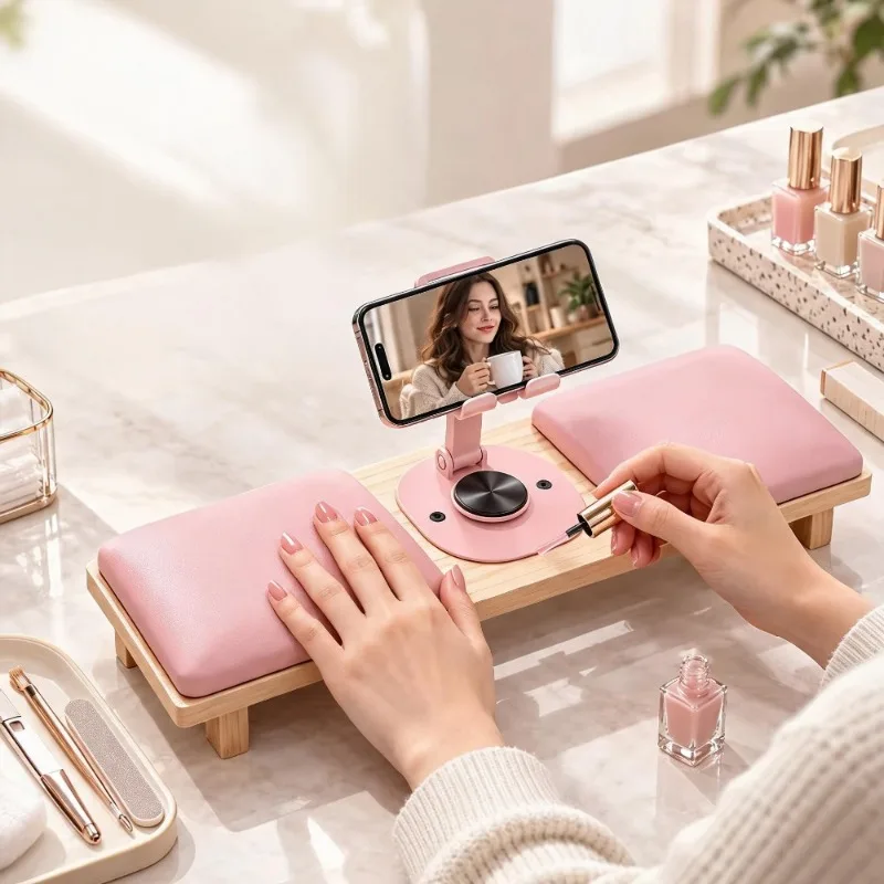 wood-pu-nail-hand-rest-manicure-arm-pillow-with-phone-holder