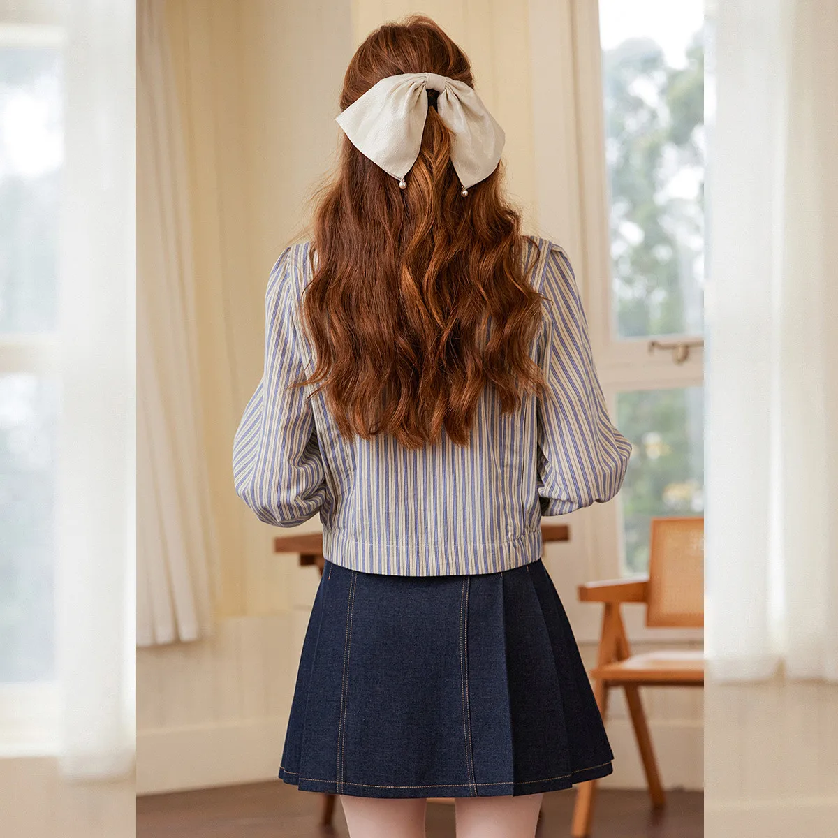 LOUIS YAO Nuove camicie a colori a contrasto scozzesi 2025 Primavera Moda retrò Camicia da donna a maniche lunghe Girocollo Non elasticizzato Top da donna