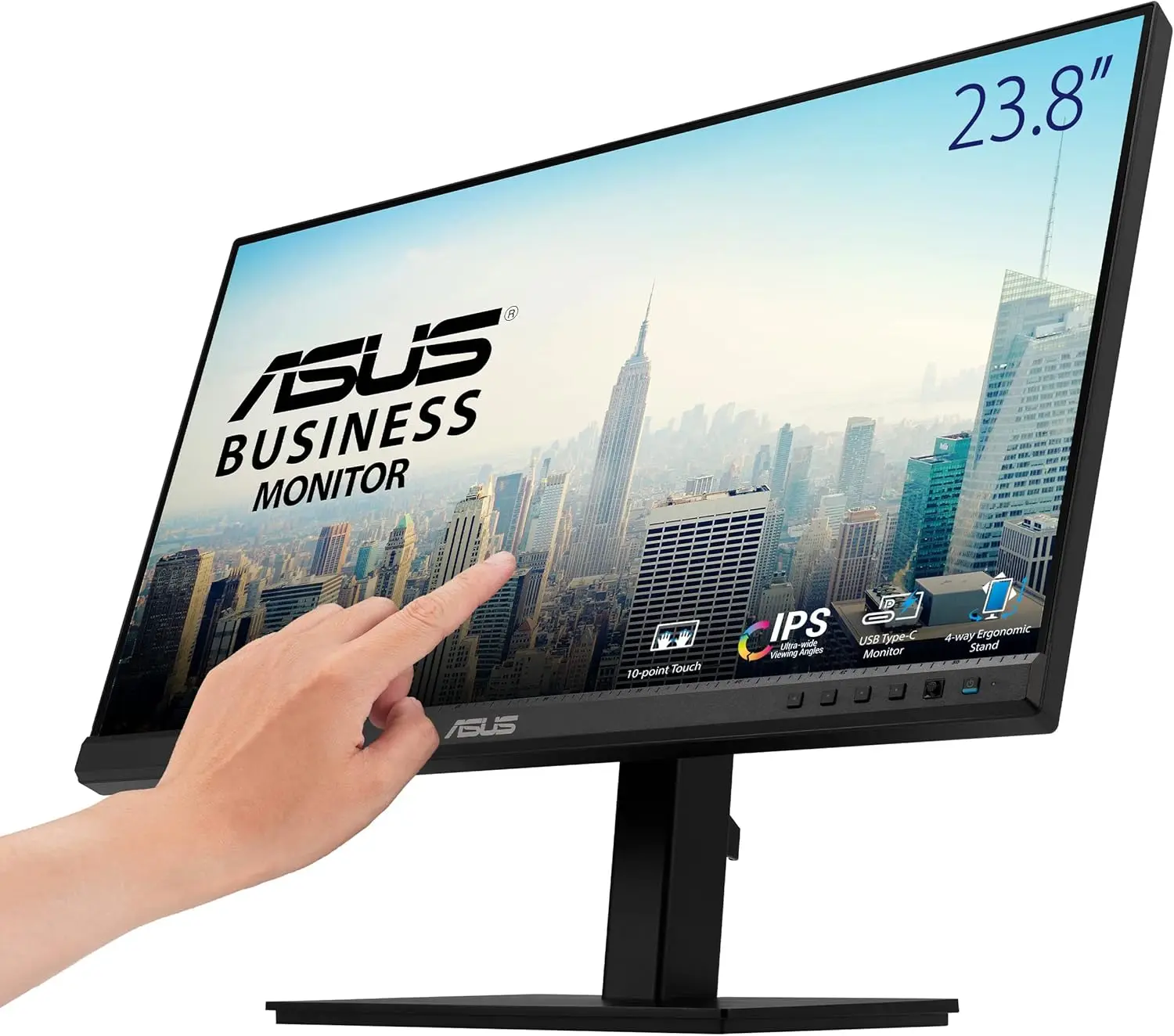 จอภาพ (BE24ECSBT) - Full HD, IPS, 10-Point Touch, IPS, การดูแลสายตา, USB-C พร้อมกำลังไฟ, HDMI, DisplayPort DAISY CHAIN