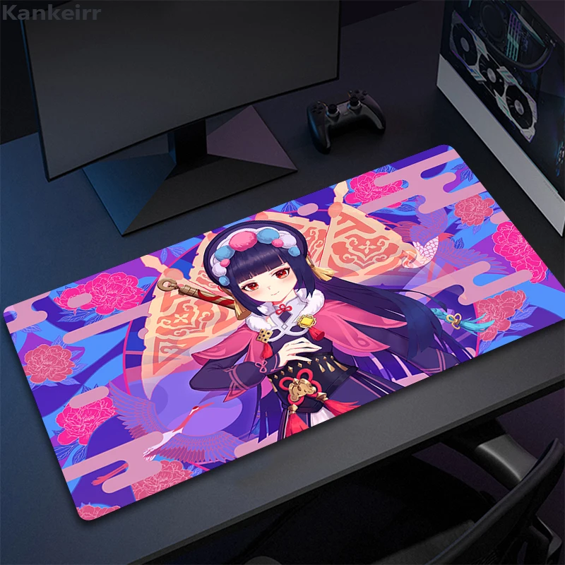 Anime Genshin Impact Hu Tao Mouse Pad Large Gaming Mousepad Rubber Mat Deskmat Pc Accessories Desk Protector Gamer Keyboard Pads