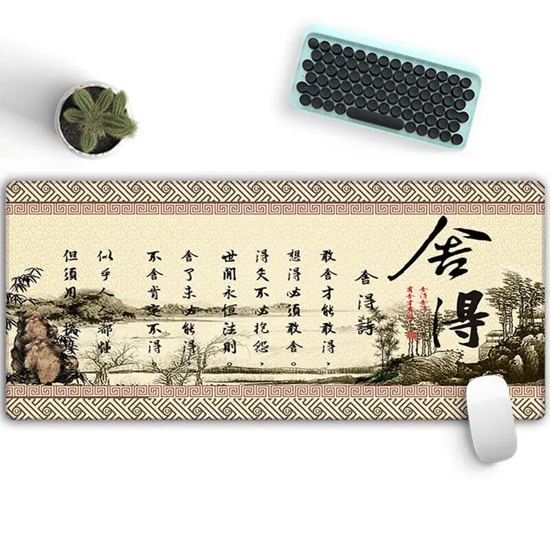 Lanskap gaya Cina lukisan Mouse Pad Non-slip meja nasional bantalan lembut Anti-slip Desktop Mouse Pad Mouse Mat