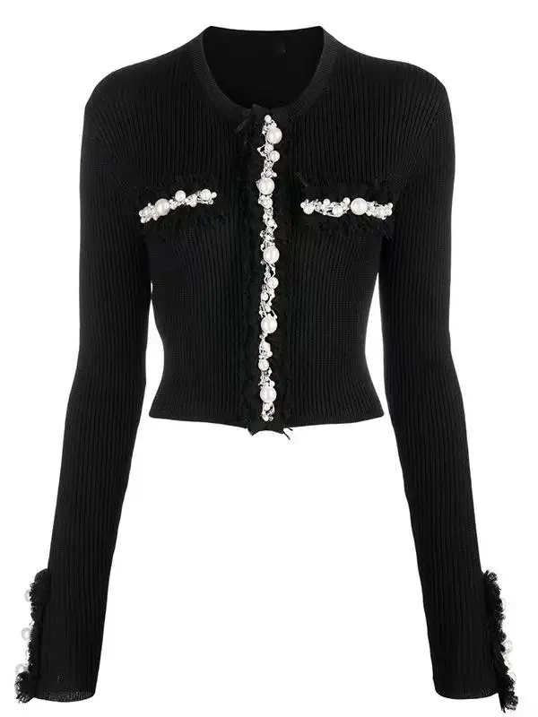 Ele Diamond Embedded Gestrickte Basis IRT Taille Strickjacke Neue Herbst Faion Lady Sle Altersreduzierung Koreanische Version Slim Fit