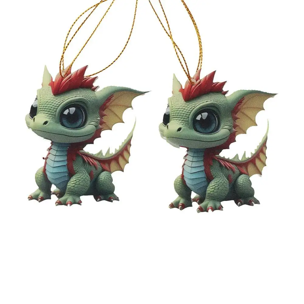 

2D Dragon Baby Hanging Ornament Dragon Baby Printed Pattern Christmas Tree Dragon Pendants Decorative New Year 2024