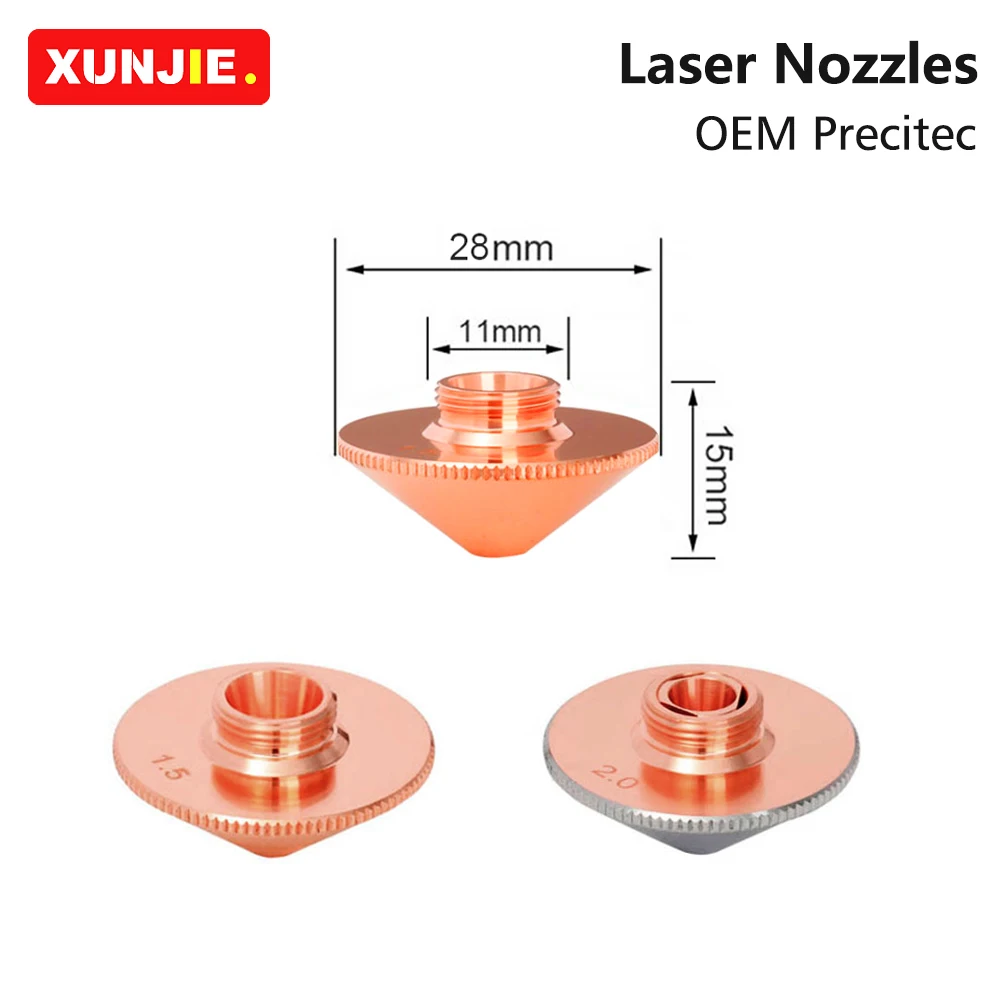 Laser Nozzle Dia.28mm M11 For Precitec WSX Single Double Layer Caliber 0.8-5.0mm for Precitec WSX HSG Fiber Laser Cutting Head