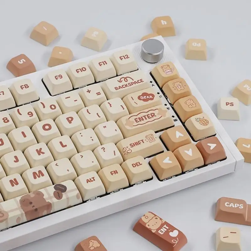 

31BA 133 Keys PBT Keycaps XDA Profile DyeSub Bear Mechanical Keycap