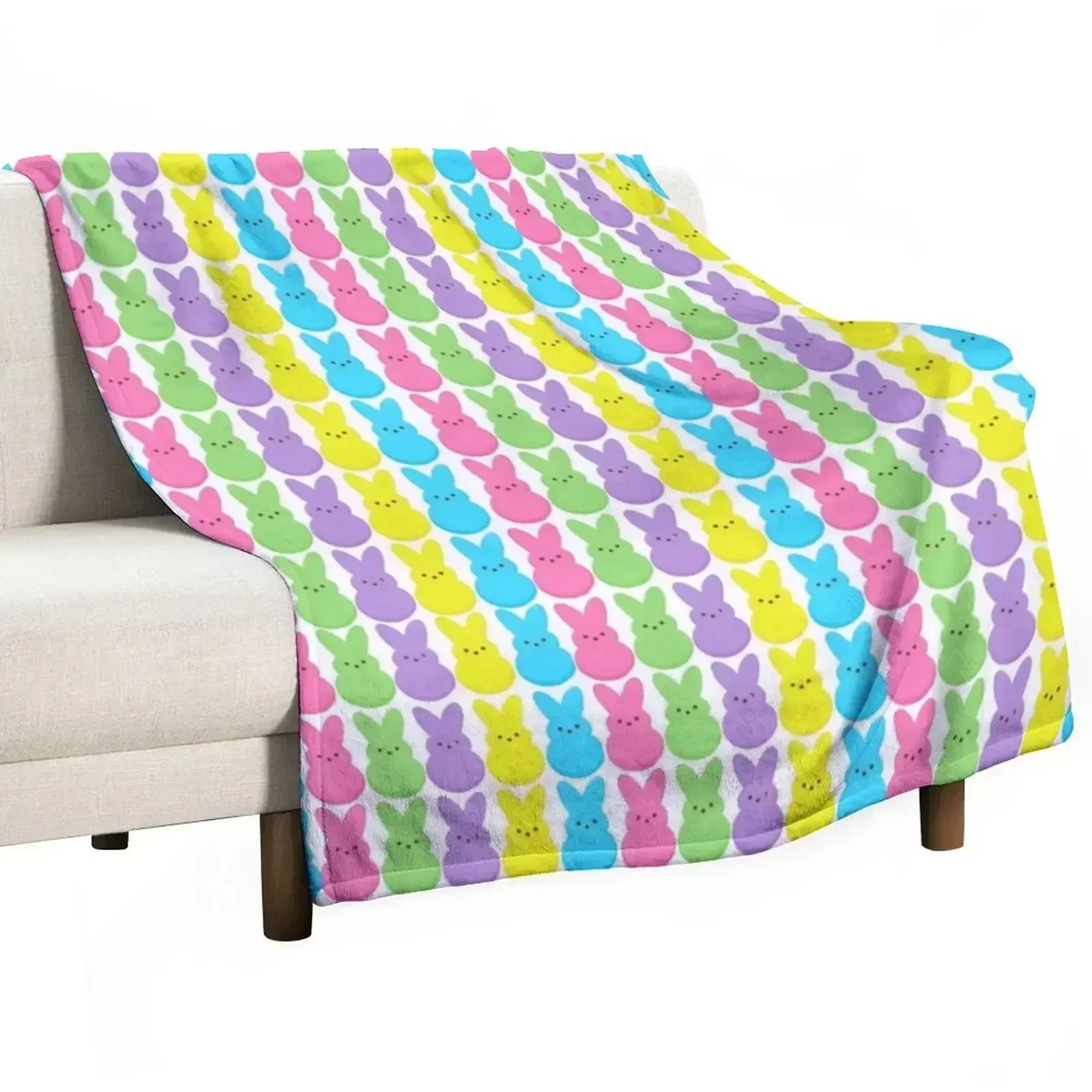 Easter peeps, hanging with my peeps 2021 Throw Blanket anime Flannel Fabric Retros Single Blankets
