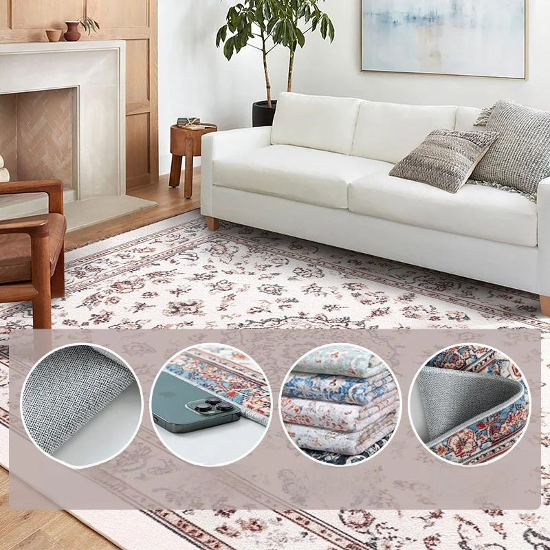 

Waable Carpet Living Room Tea Table Vintage Water Waable Foldable Anti-Slip Fine Branch Camere Blanket Cross-Border