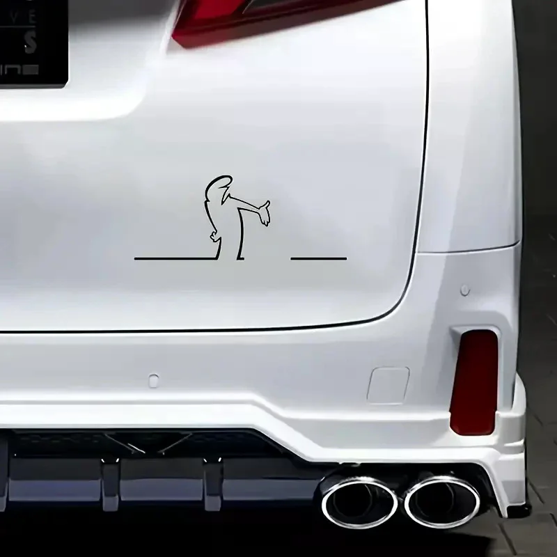 ملصق سيارة فني بسيط من La Linea ممتص للصدمات ونافذة الباب مع تصميم شخصية كرتونية لتزيين المنزل والسيارة