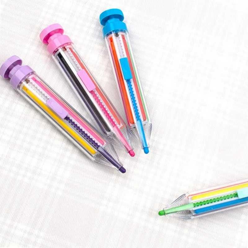 Multicolor Rotating Crayons para crianças, Pressionando Crayon Lápis, Artes, Colorido, Doméstico, 4pcs