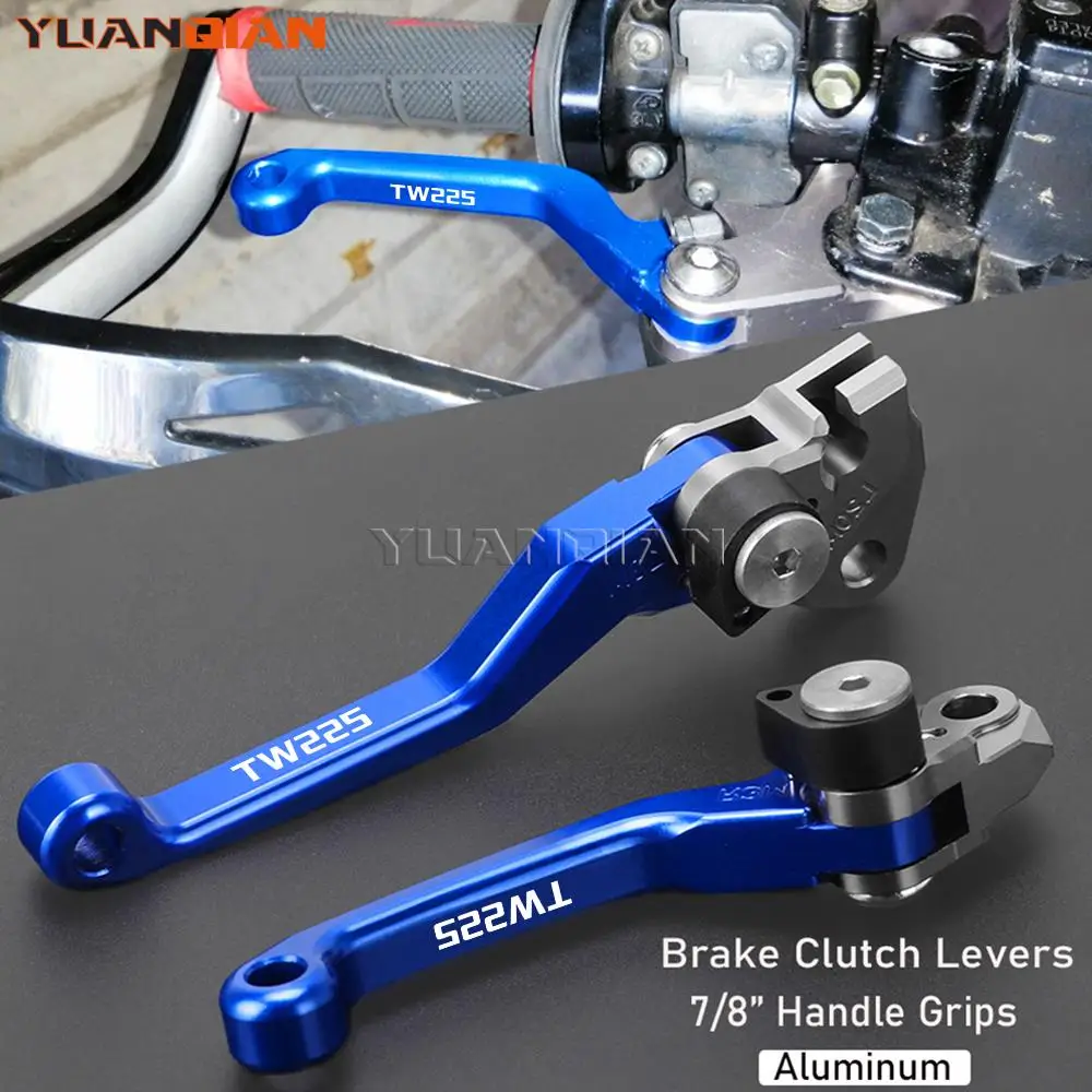 For yamaha TW225 TW 225 2002-2017 2016 2015 2014 2013 2012 2011 Motorcycle Pivot Clutch Brake Levers Dirt Bike Lever Handle Grip