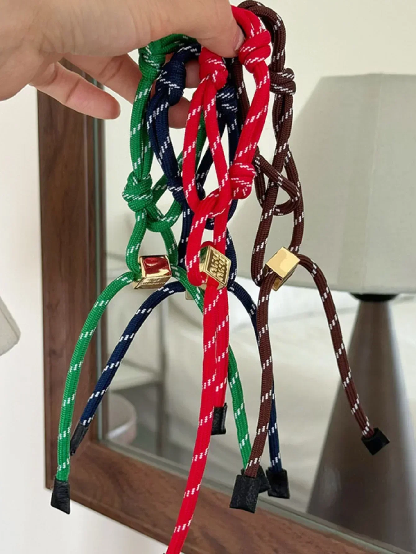 Trendy Colored Rope String Bracelets New Luxury Designed Watch Braided Straps Bag Decorations Multipurpose Rope Bracelet Jewelry