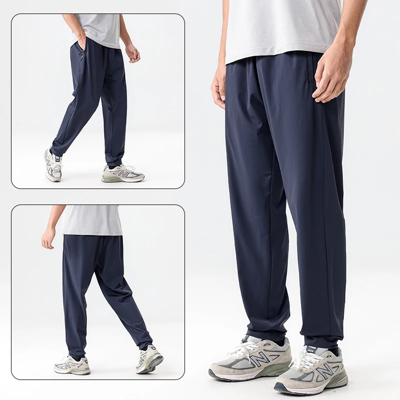 Fashion Loose Elastic Waist Spliced Zipper Pockets Korean Pants Men's 2024 Summer New Oversized Oversized All-match Casual Pants