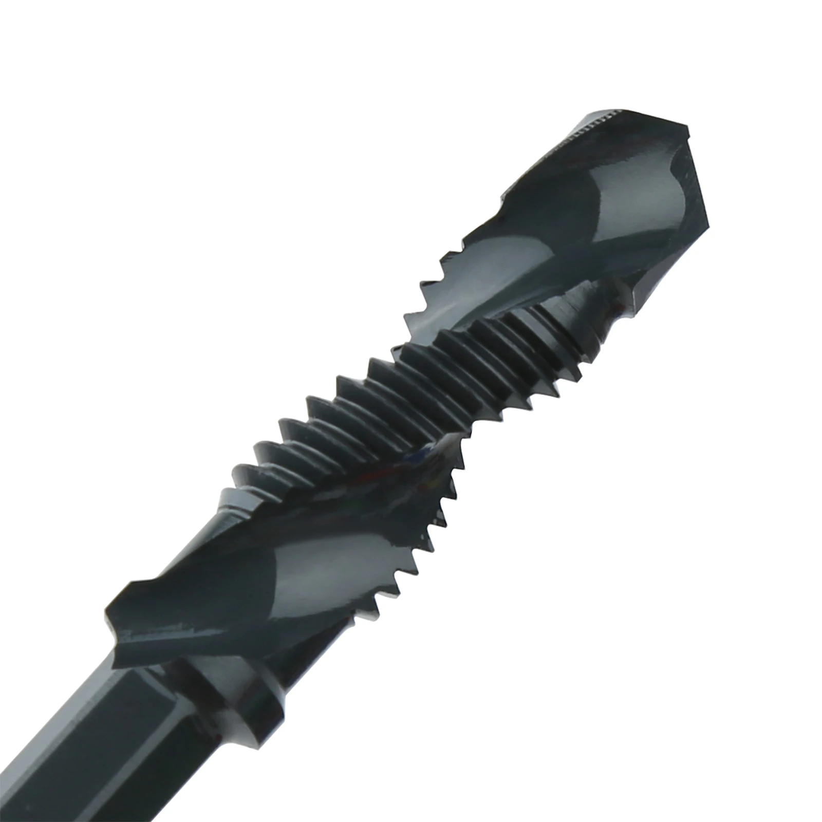 Gratis Ongkir 6Pcs HSS 4241สกรูโลหะ Set Mata Bor M3 M4 M5 M6 M8 M10สกรูด้ายเครื่องมือ hex Shank สำหรับโลหะ