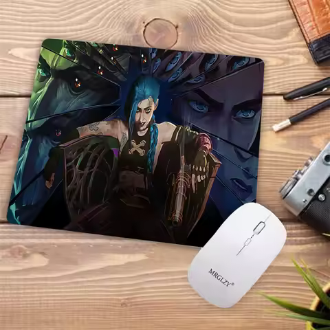 Arcane Gamer Carpet Gaming Pad Jinx Small Mouse Pad Keyboard Deskpad Kawaii Desk Accessories Diy Mousepad Anime Silicone Mat