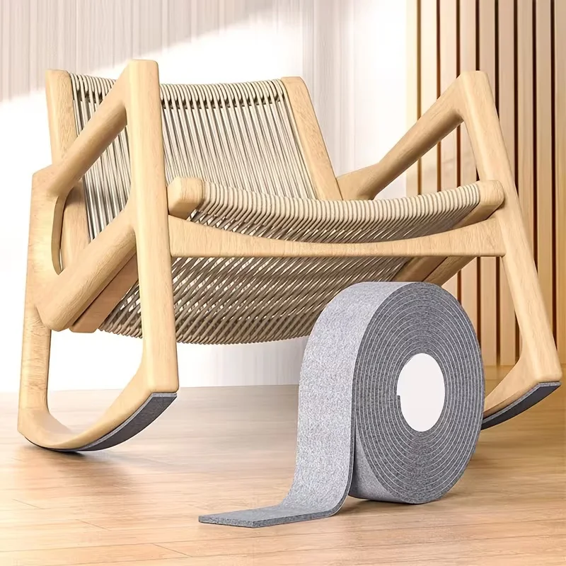 1roll 2/4m Felt cotton chair foot pad, self-adhesive silent furniture pad, can be cut freely, non slip pad for stool legs