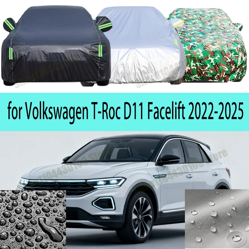 

Чехлы для автомобиля Volkswagen T-Roc D11 Facelift 2022-2025 с отражающей полосой, защита от коррозии, солнца, дождя, снега и ветра