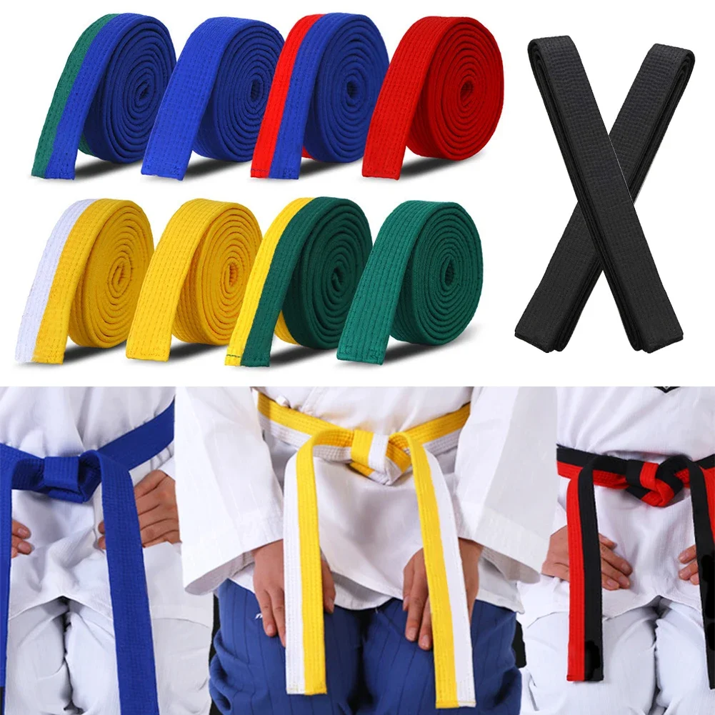 Taekwondo Colored Ranking Belts Cotton Martial Arts Judo Karate TKD Aikido Uniform Belt Kids Adult