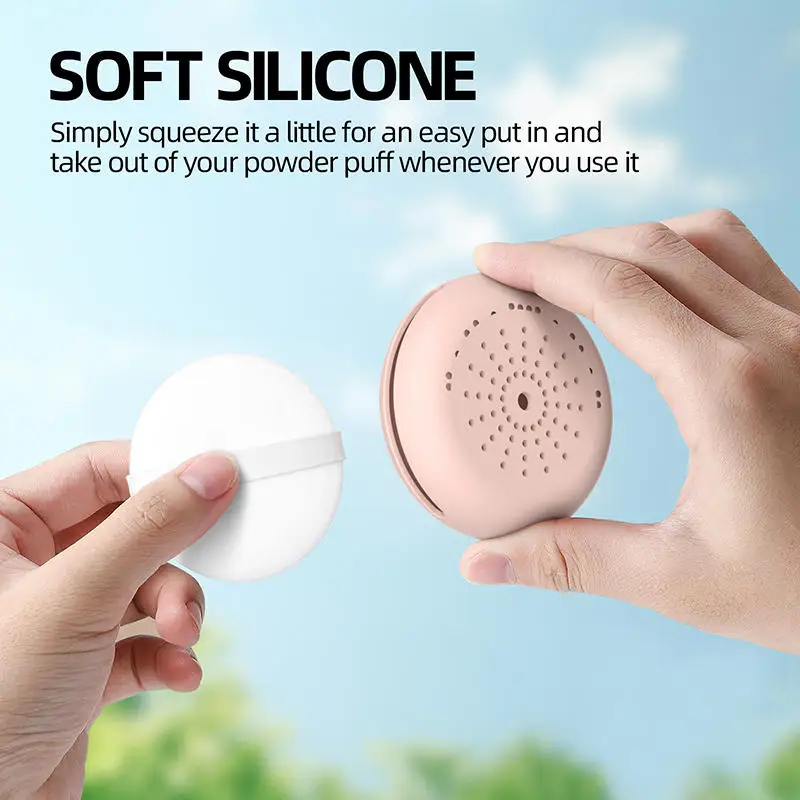 Makeup Sponge Holder Breathable Cosmetic Puff Holder Box Eco-Friendly Silicone Multi-hole Beauty Powder Puff Storage Case NEW