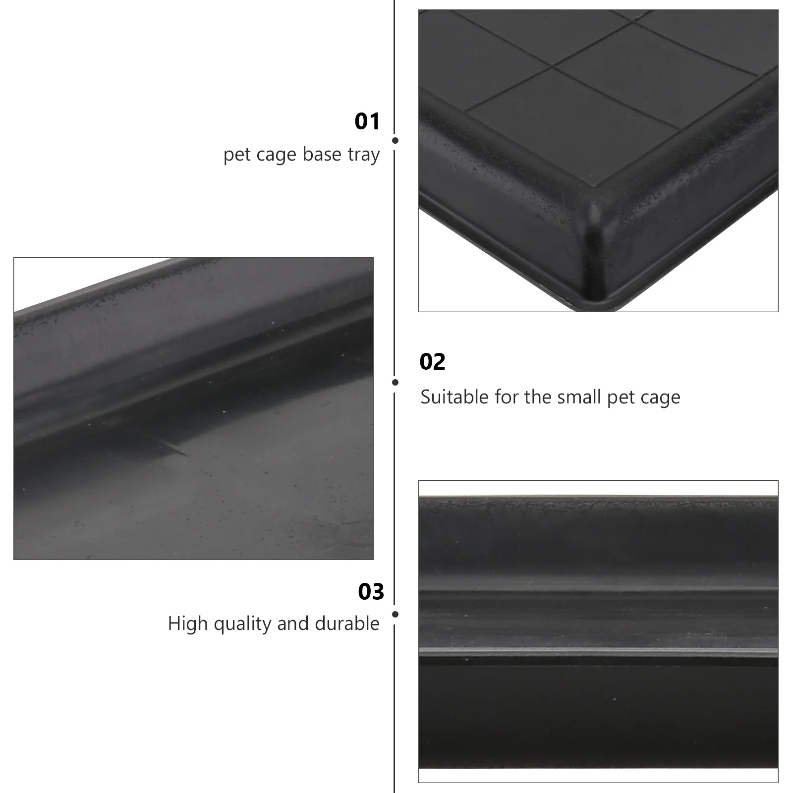 

Durable Plastic Pet Cage Cleaning Tray Replacement Urine Fecal Pan for Rabbit Dog Cage Accessories