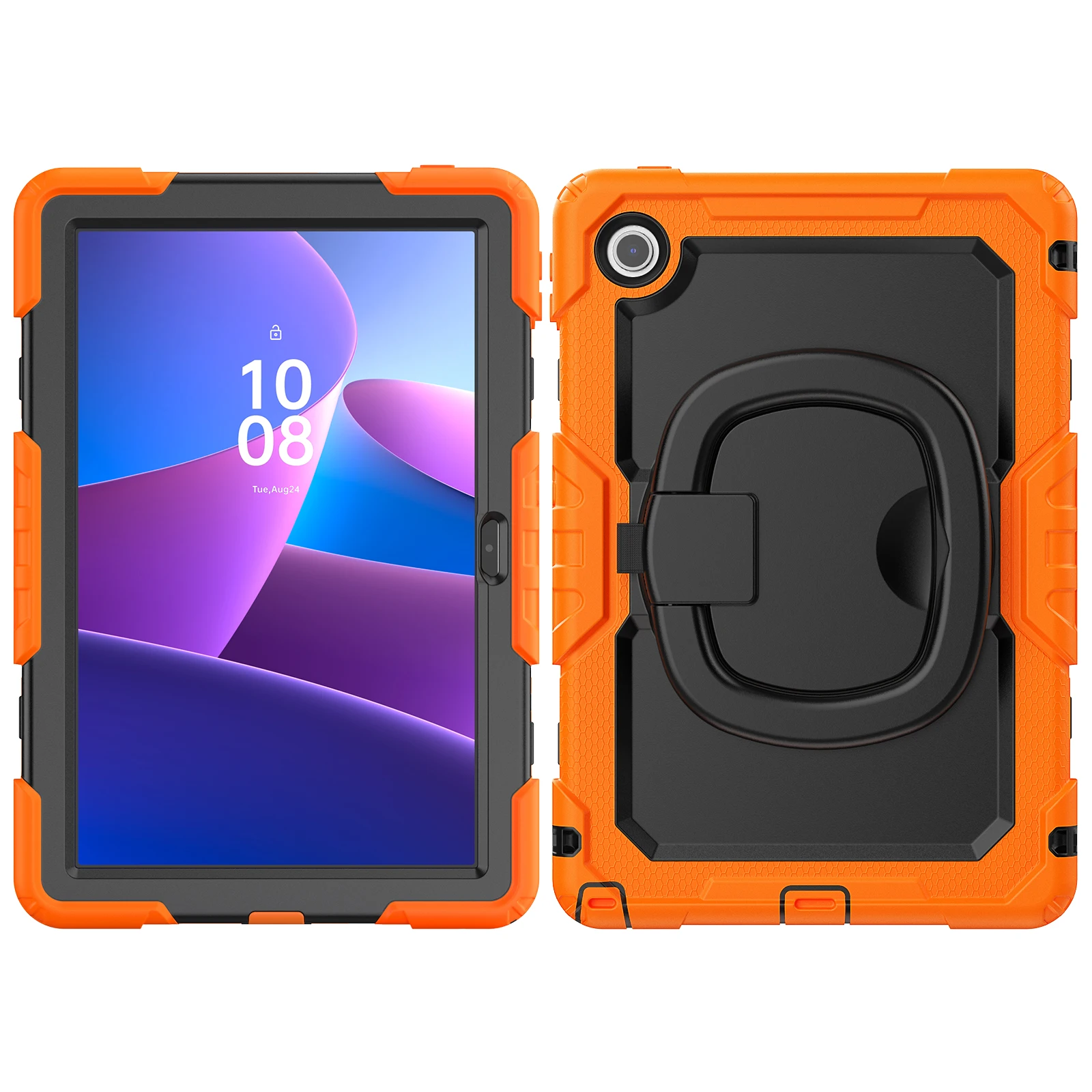Wytrzymałe etui do tabletu Lenovo Tab 2025 TB-311FU 10,1 cala K10 2. TB311XU 10,1 cala, wstrząsoodporny pokrowiec na tablet z 360 °   Obrotowy wspornik — zdjęcie produktu 2