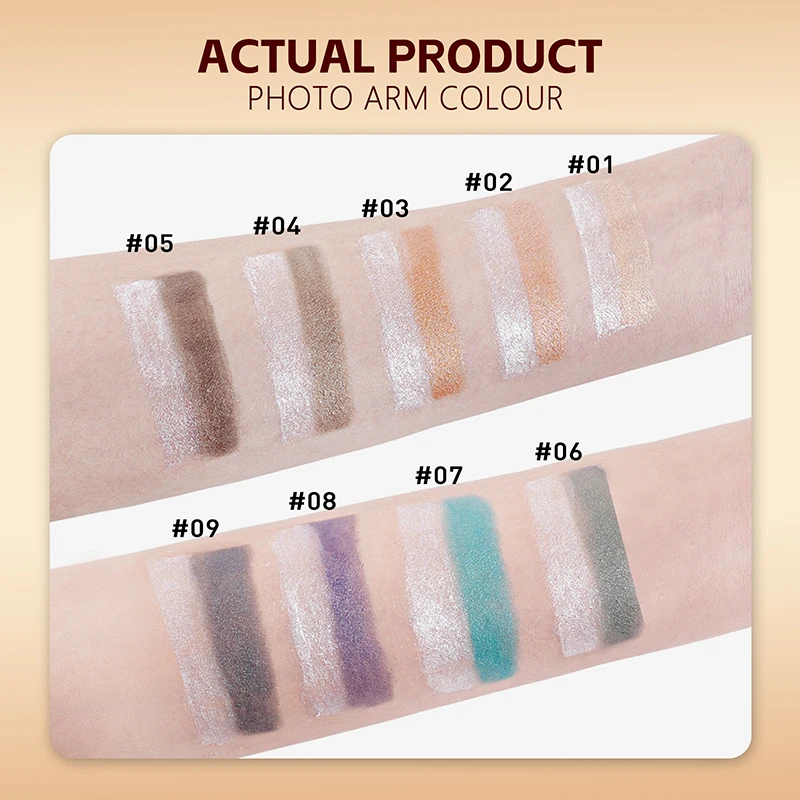 Picture 4: O'CHEAL 9 Colors Double-ended Eyeshadow Stick Enhance Eye Makeup Create Sparkling Eye Makeup Pearlescent And Smooth Eye Makeup