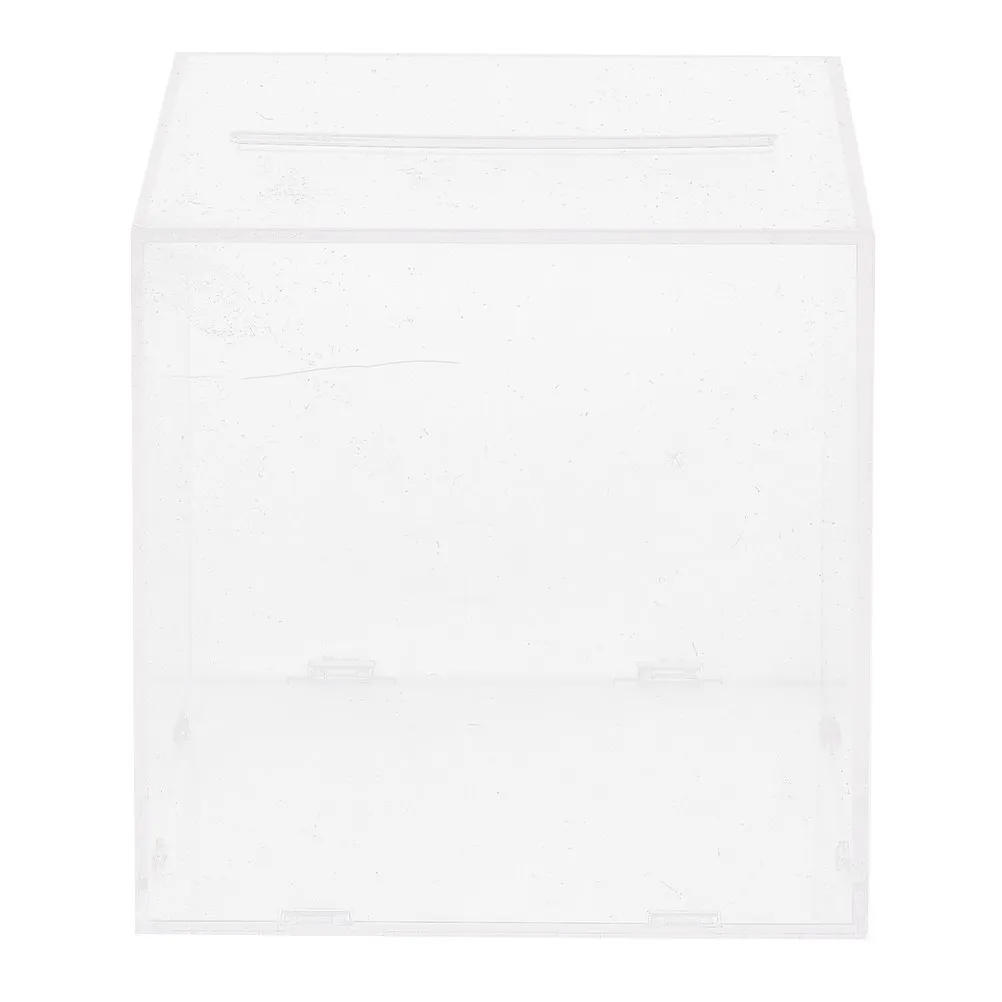 

Акриловая кубическая копилка, прозрачная, неразъемная, для детей и взрослых, для декора рабочего стола и дома, для хранения денег, большая вместимость