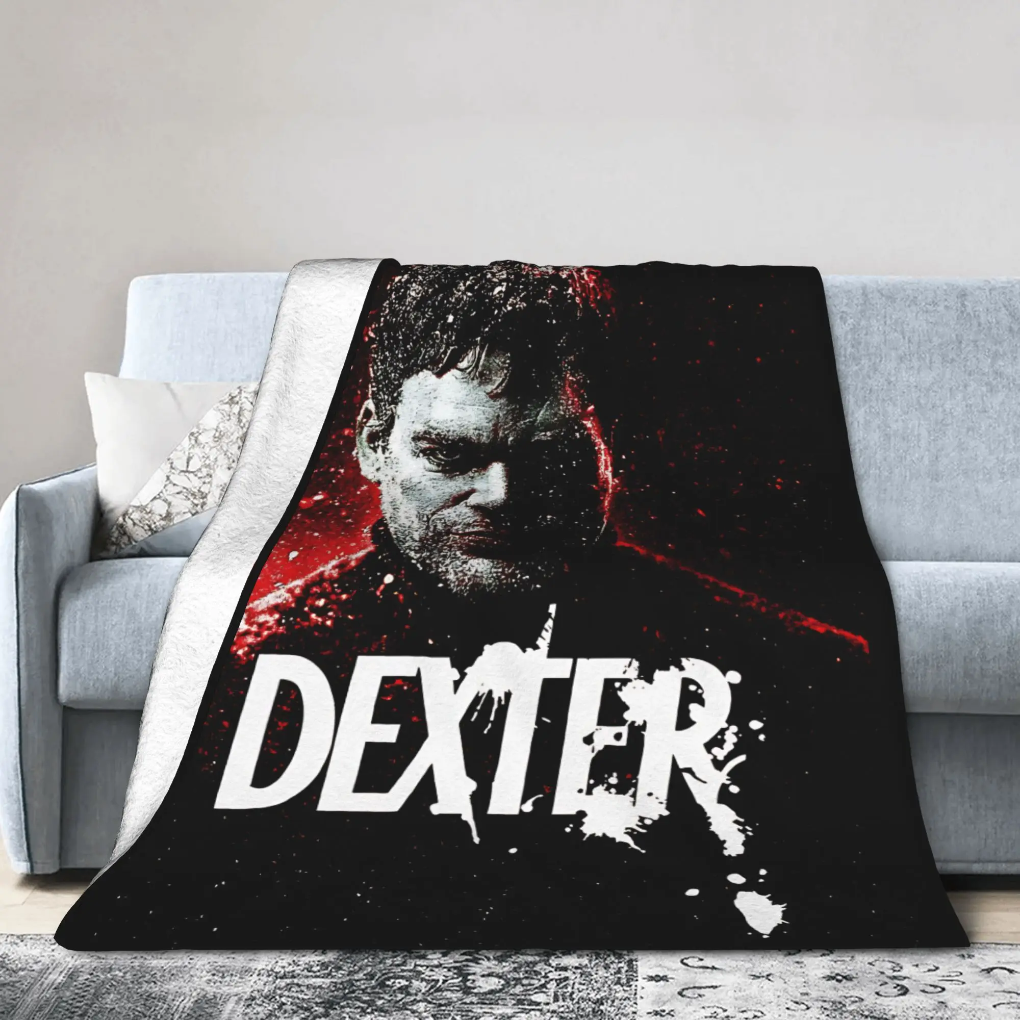 

Фланелевое одеяло Dexter Morgan Bay Harbor Butcher, забавные одеяла для ТВ-шоу для дома, легкий вес 125*100 см