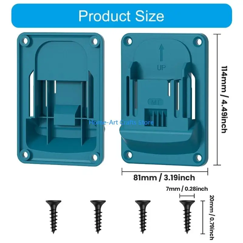 Y3NA Wall Mounted Drill Holders Set Of 5 For 18V Cordless Tool Practical ABS Brackets With Secure Storage Space Saving Design