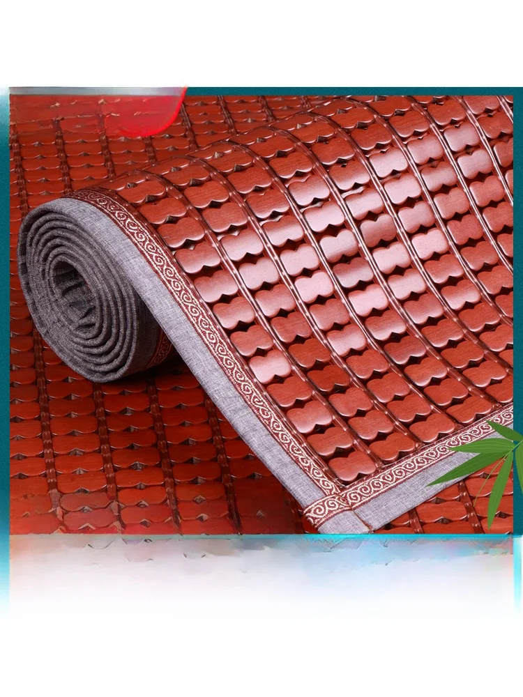 

Летний охлаждающий бамбуковый коврик, карбонизированный коврик для маджонга, складной матрас 12М, 15М, 18М, для студентов, односпальный, двуспальный, охлаждающий коврик для двуспальной кровати