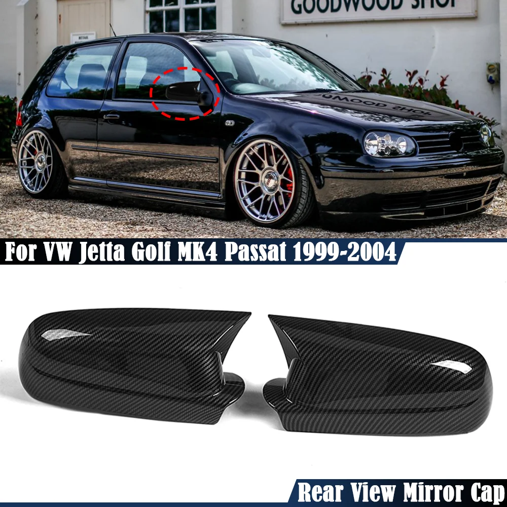 Car Rearview Wing Mirror Covers Caps For Volkswagen VW Jetta Golf 4 MK4 Passat 1999 2000 2001 2002 2003 2004 Mirror Case Cover