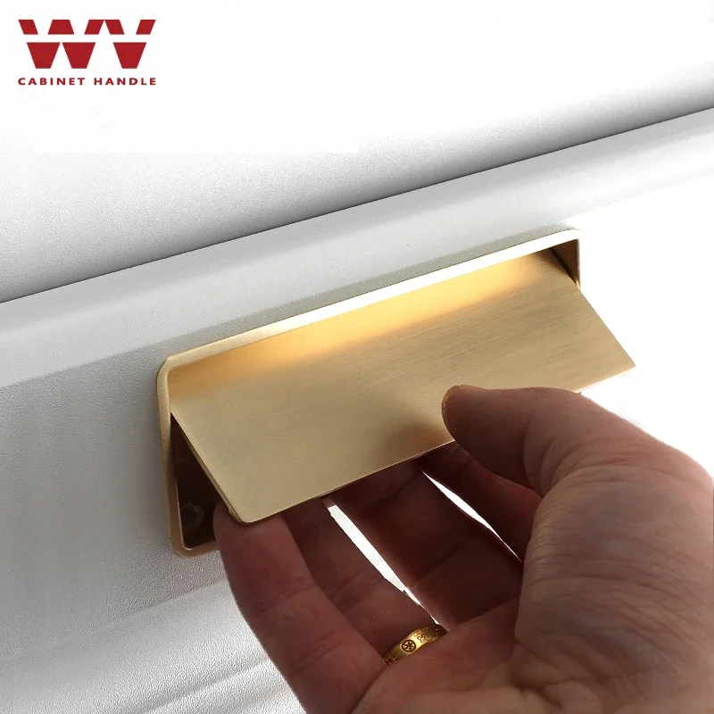 

Closet kitchen Hidden Door Handle Black Gold Embedded Handle Door Invisible Cabinet Handle Recessed Pulls Knob Furniture Hardwar