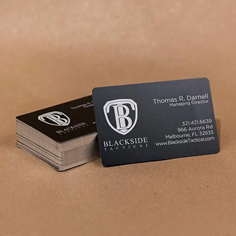 100 Pcs Business Cards Blanks Aluminum Blanks Name Card for Engraving House Office Customer DIY Cards Presents 5 Colors