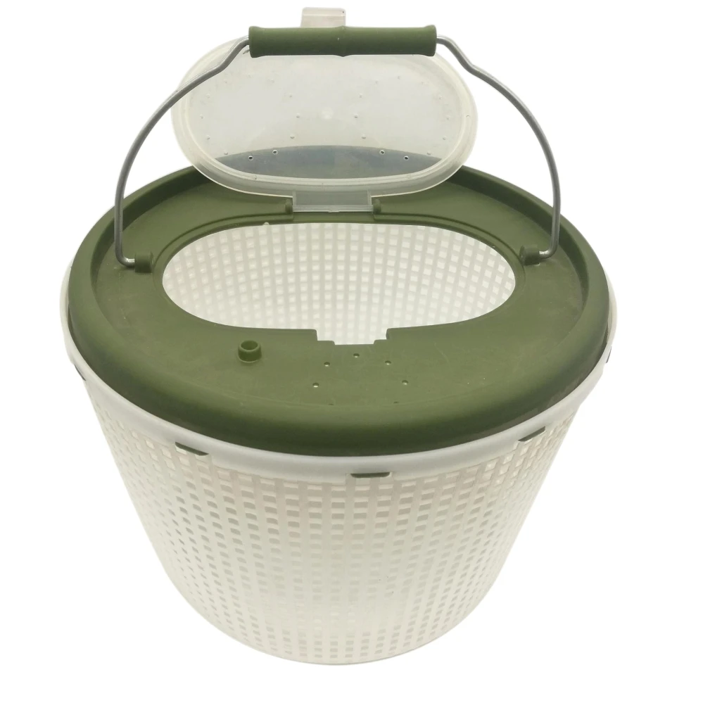 

Topline hot sale factory price double plastic fishing live buckets good quality fishing bucket fishing tackle