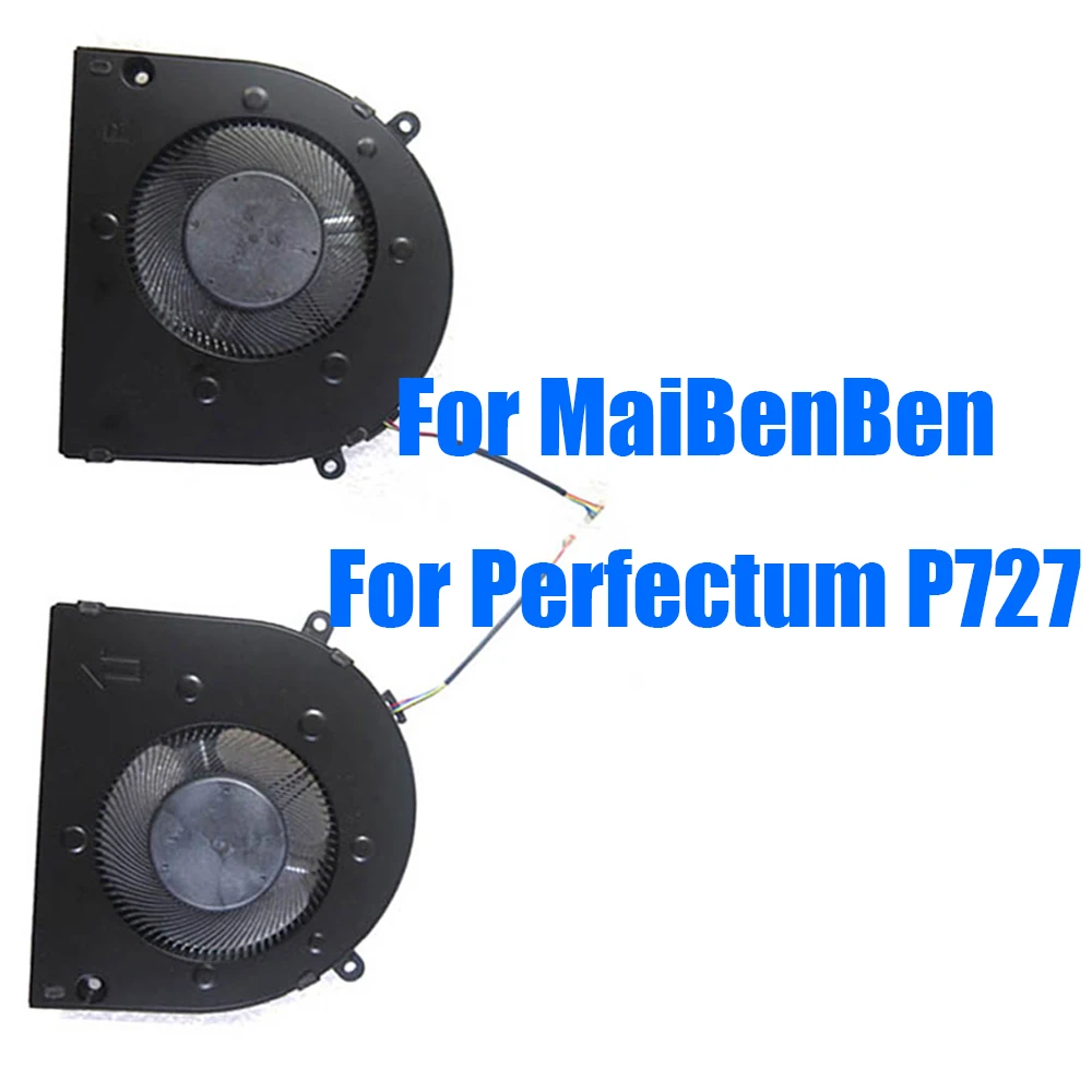 For MaiBenBen For Perfectum P727 DC12V Laptop CPU+GPU Fan