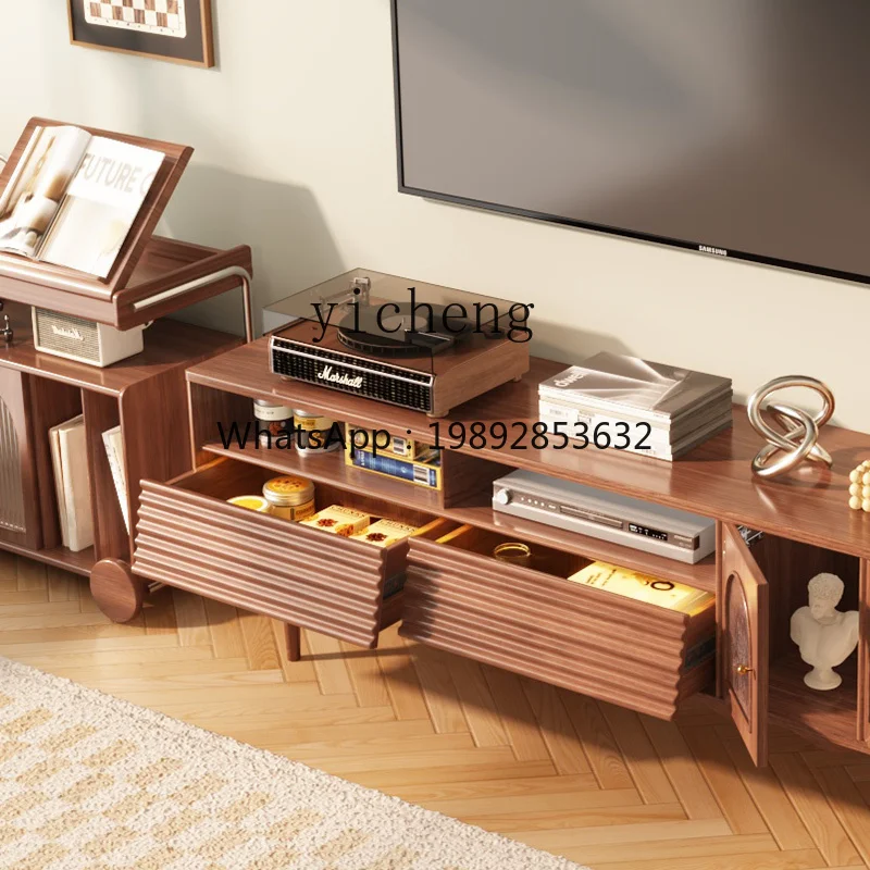 

XL retro solid wood TV cabinet living room storage coffee table combination American TV cabinet