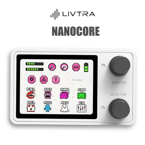 LIVTRA NANOCORE Mini Çok Fonksiyonlu İşlemci Cep Pedalı AMP AI Davul Loopback NAM Master Tone Akustik Elektro Gitar Bas için