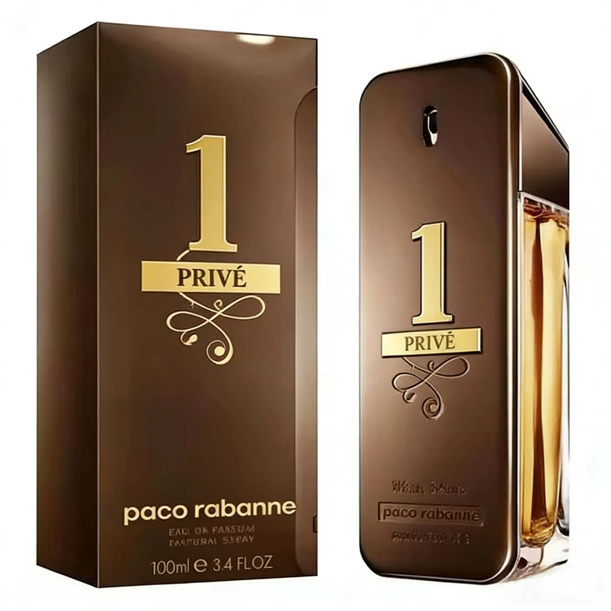 Paco Rabanne 1 Million Prive, Eau de Parfum para Hombre, Aroma Cálido a Ámbar y Cuero, Larga Duración, 100 ml