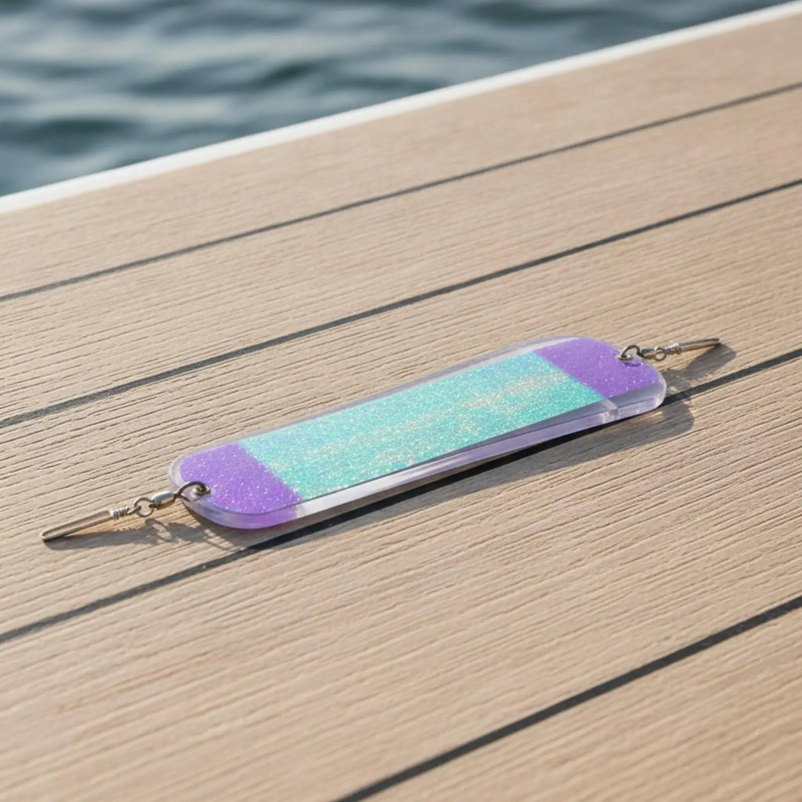 Sea Trolling Lure Board with Luminous Sticker 28cm for Saltwater Fishing Lures and Trolling Gear