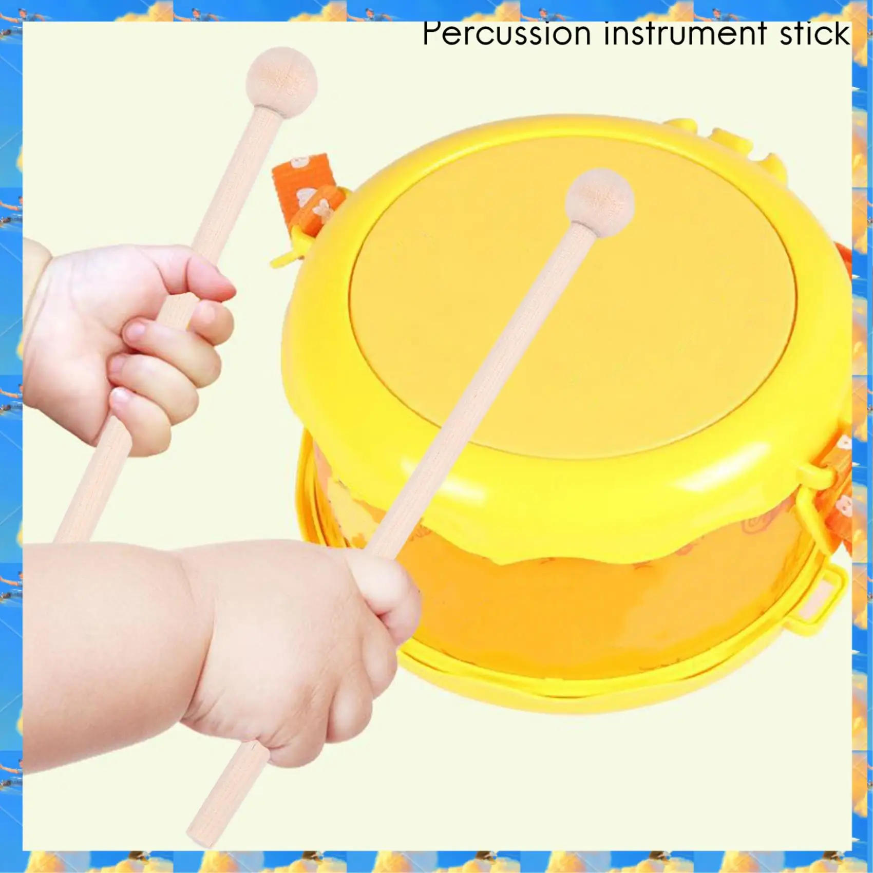 Sportrush-2 Pair Wood Mallets Percussion Sticks For Energy Chime, Xylophone, Wood Block, Glockenspiel And Bells