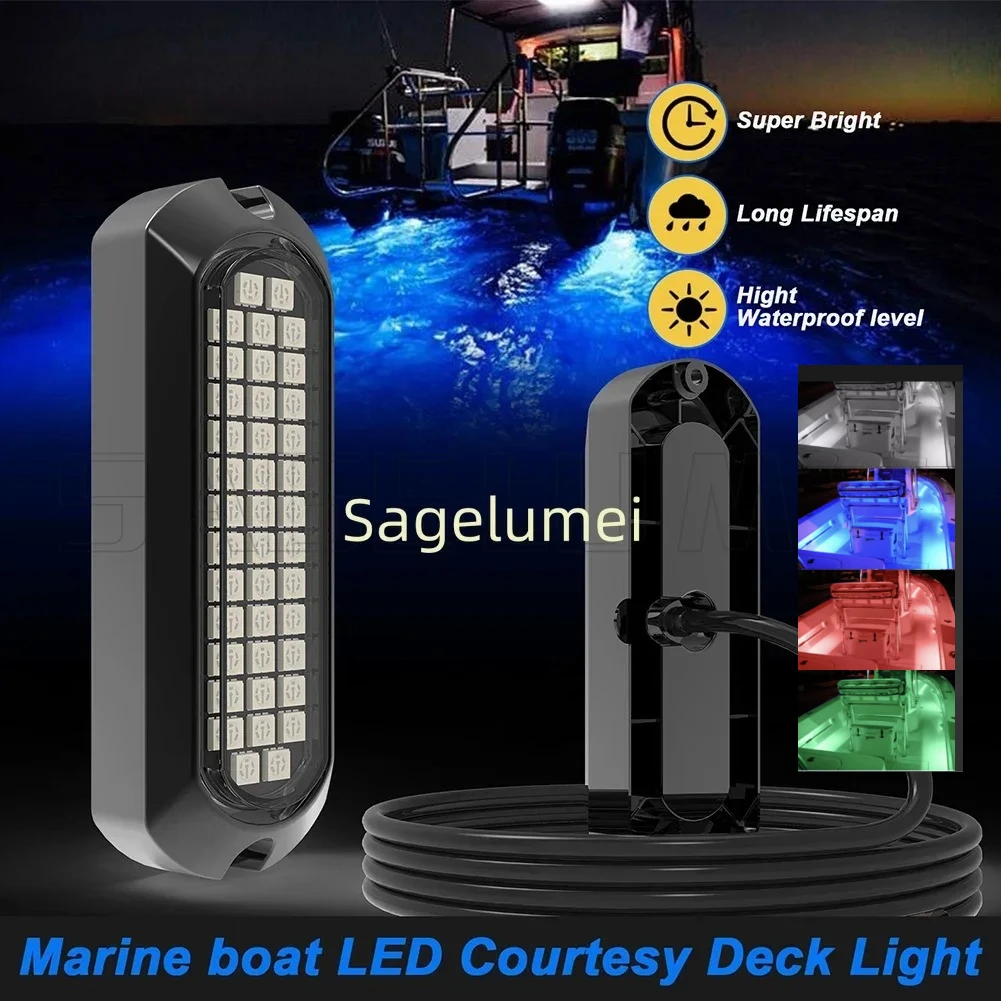 

1 шт., подводный погружной фонарь для морской лодки, 40 светодиодов, подводный понтон, транцевая лампа, яхта, кабина, палуба, задние фонари, водонепроницаемые